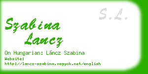 szabina lancz business card